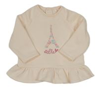 Světlerůžová mikina s Eiffelovkou 