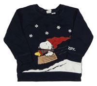Tmavomodrá mikina se Snoopym H&M