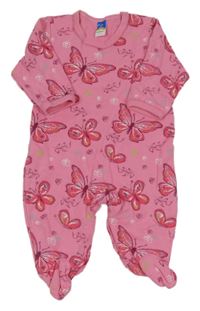 Růžový overal s motýly Topolino