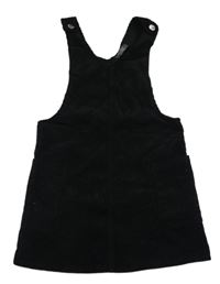 Černé manšestrové laclové šaty s kapsami F&F