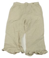 Béžové lněné crop kalhoty Mayoral