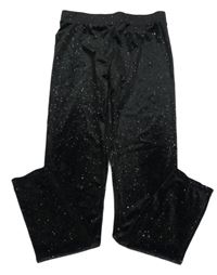 Černé sametové třpytivé legíny H&M