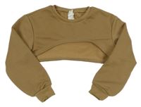 Hnědá crop mikina Shein