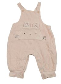 Světlerůžové sametové lacláče s králíčkem Next 