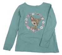 Modré triko se srnou Dopodopo