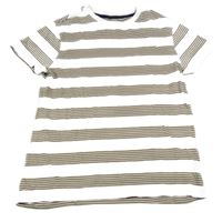 Bílo-hnědé pruhované tričko M&S