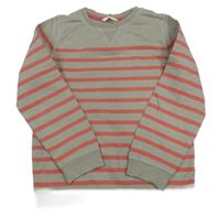 Šedo-červená pruhovaná mikina John Lewis