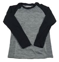 Šedo-černé melírované spodní triko Pocopiano 