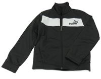 Černo-bílá sportovní propínací mikina Puma