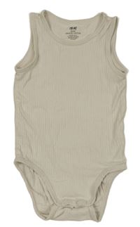 Smetanové žebrované body H&M