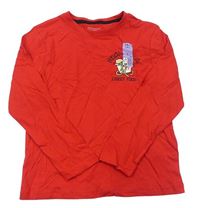 Červené triko s potiskem Primark