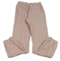 Světlerůžové cuff tepláky 