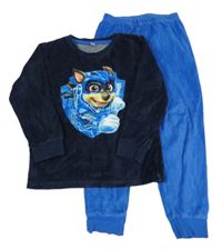 Tmavomodro-modré froté pyžamo s Paw Patrol C&A