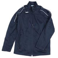 Tmavomodrá sportovní propínací mikina s logem Jako 