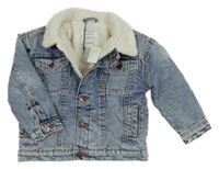 Nové - Modrá riflová zateplená bunda Primark