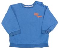 Modrá mikina s tygrem a nápisy George 