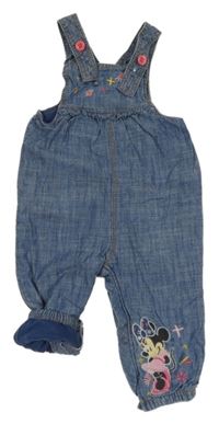 Modré podšité laclové rifle s Minnií George 