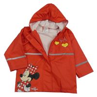 Červená nepromokavá bunda s Minnií a kapucí Disney