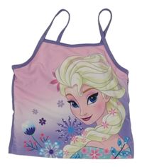 Růžovo-fialový plavkový top s Elsou Disney 