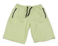 Světležluté teplákové kraťasy se zipy Next