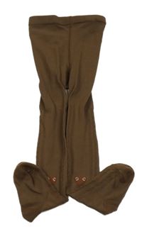 Hnědé vzorované punčocháče s mašličkami 