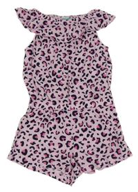 Růžový vzorovaný letní overal Kiki&Koko