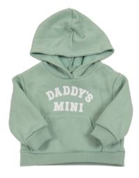 Světlezelená mikina s nápisem a kapucí Cozy Cub
