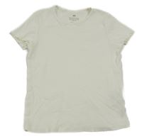 Bílé žebrované tričko H&M