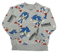 Šedá melírovaná mikina se Sonicem H&M