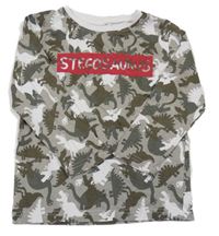 Šedé triko s dinosaury Kiki&Koko