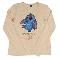 Meruňkové pyžamové triko se Stitchem Disney