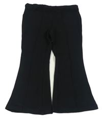 Černé flare tregínové kalhoty H&M