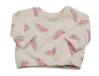 Světlerůžová oversize mikina s melouny PRIMARK