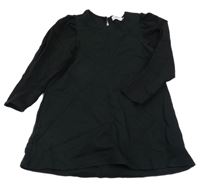 Černá tepláková šatová tunika ZARA