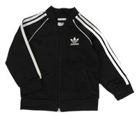 Černo-bílá propínací sportovní mikina Adidas