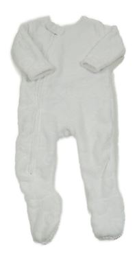 Bílá plyšová kombinéza se sloníky St. Bernard