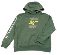 Khaki mikina s Pikachu a kapsou a kapucí Next