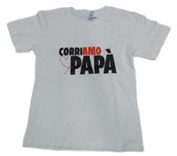 Bílé tričko s nápisy a srdíčkem 