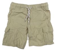 Béžové cargo plátěné kraťasy C&A