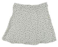 Bílá mačkaná sukně kytičkami H&M
