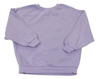 Levandulová oversize mikina s květem Tu