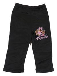 Černé teplé tepláky s Minnie 