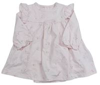 Růžové bavlněné šaty s králíčky a všitým body Mothercare