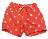 Jahodové plážové kraťasy s hvězdami Primark