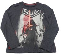 Tmavomodré melírované triko s Darth Vaderem - Star Wars C&A