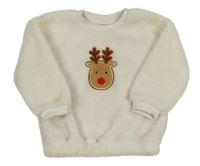 Bílá huňatá mikina se sobem Primark