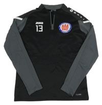 Černo-tmavošedá sportovní mikina s potiskem Jako