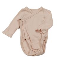 Růžové žebrované zavinovací body H&M