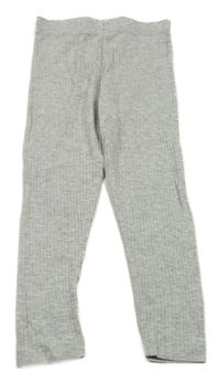 Šedé melírované žebrované legíny George