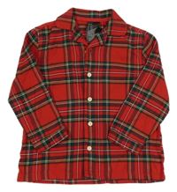 Červeno-tmavozeleno-bílá kostkovaná košile H&M